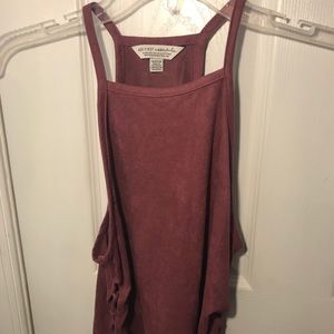 suede american eagle halter top